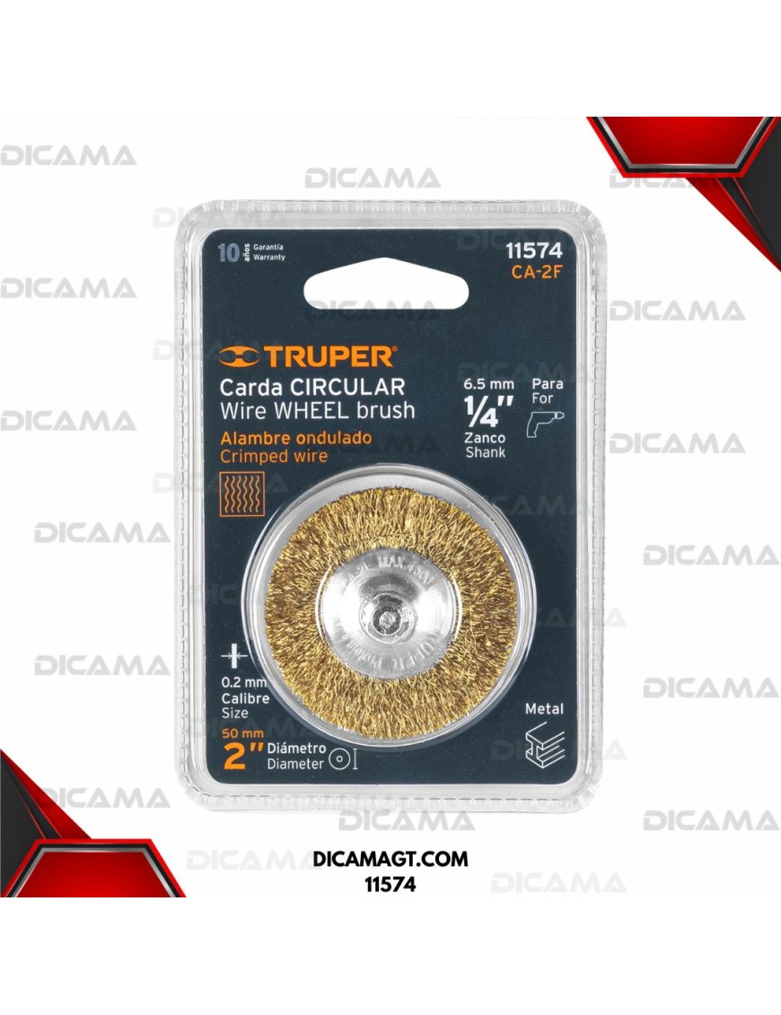 CEPILLO CIRCULAR 2 ALAMBRE FINO PARA TALADRO TRUPER 11574