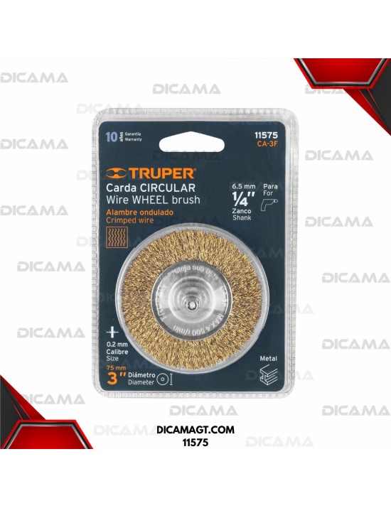 CEPILLO CIRCULAR 3 ALAMBRE FINO PARA TALADRO TRUPER 11575