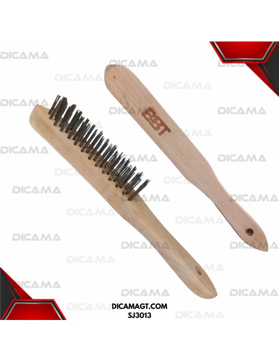 CEPILLO DE ALAMBRE CON MANGO DE MADERA BBT SJ3013