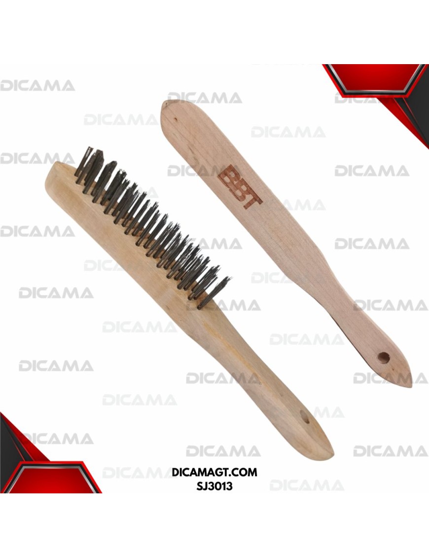 CEPILLO DE ALAMBRE CON MANGO DE MADERA BBT SJ3013