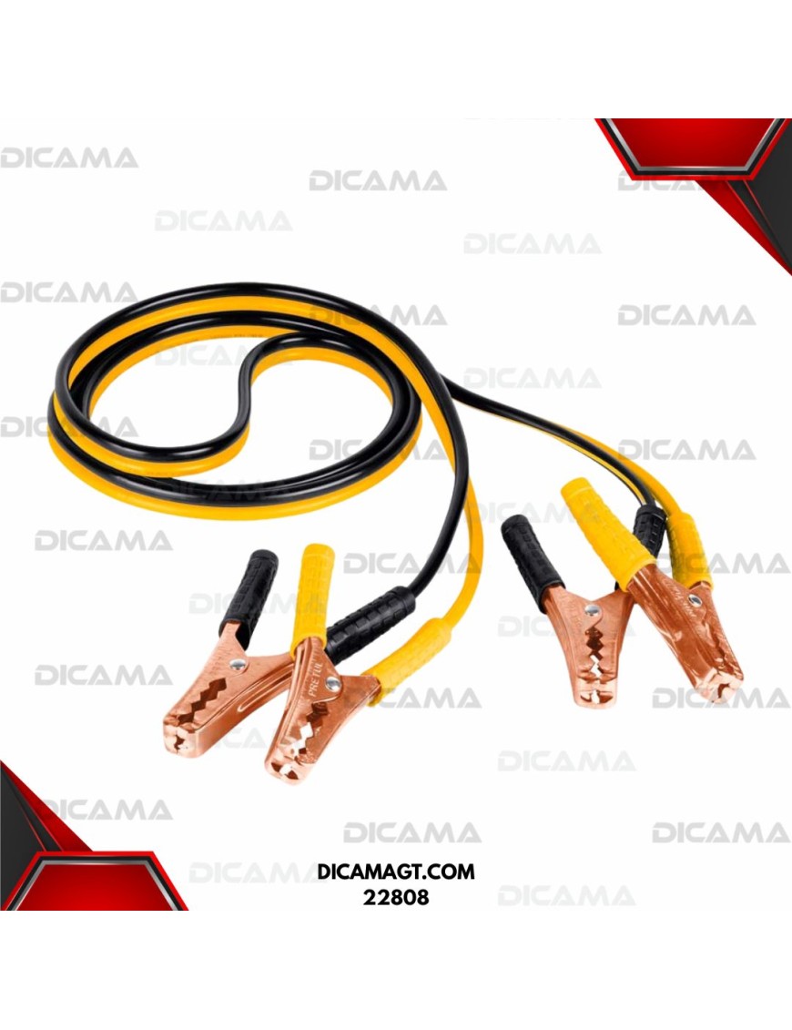CABLES PASA CORRIENTE BATERIAS 2.5MTS 125 AMP CALIBRE 10 PRETUL 22808