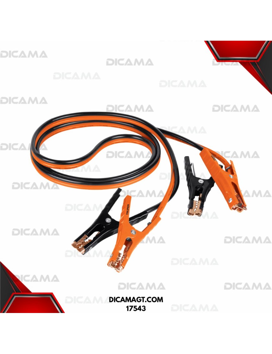 CABLES PASA CORRIENTE BATERIAS 3MTS 225 AMP CALIBRE 8 TRUPER 17543