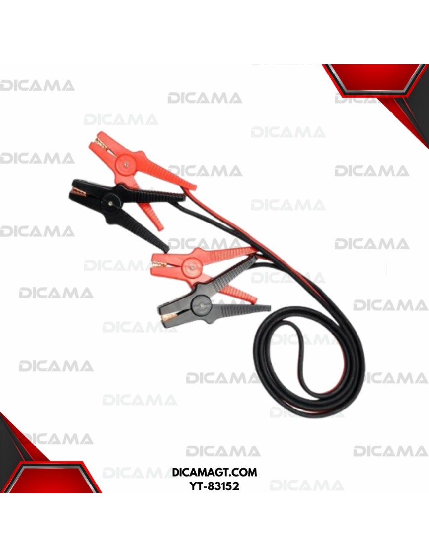 CABLES PASA CORRIENTE BATERIAS 2.5 MTS 400 AMP CALIBRE 4 YATO YT-83152