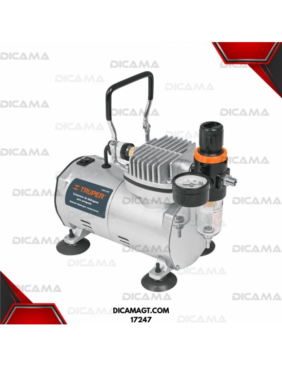 COMPRESOR  AIRE 1/5 HP PARA AEROGRAFO 110 V TRUPER 17247
