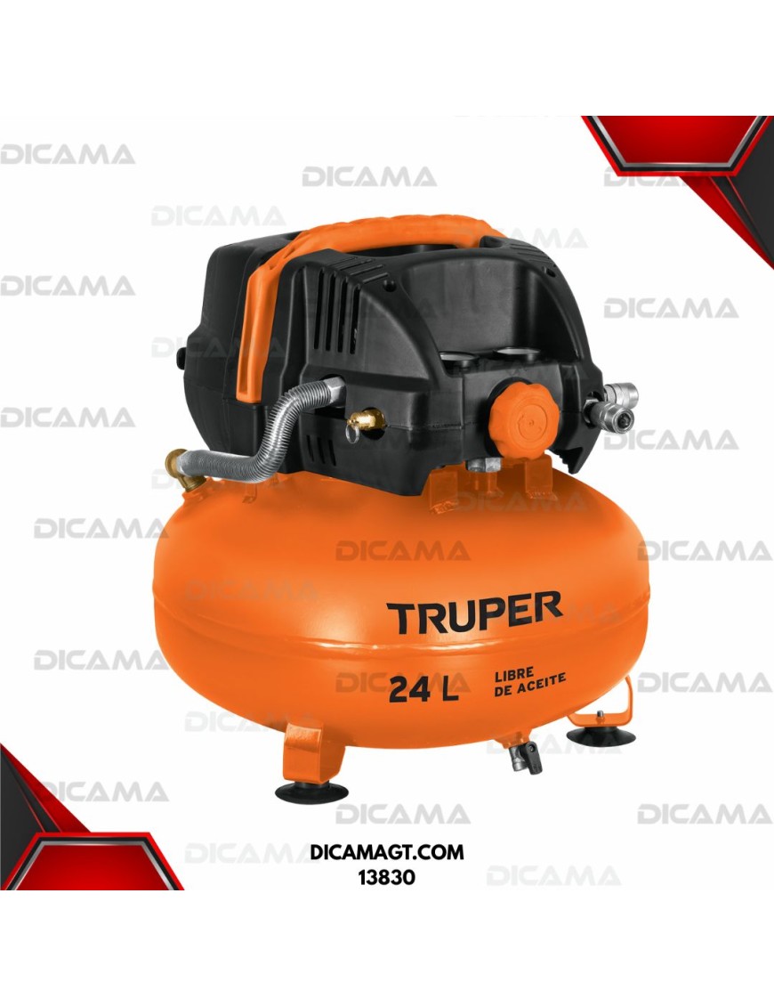 COMPRESOR AIRE 1 2/3 HP 24 LTS DE AIRE 120V TRUPER 13830