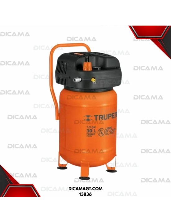 COMPRESOR AIRE 2 HP 30 LTS VERTICAL 120V TRUPER 13836
