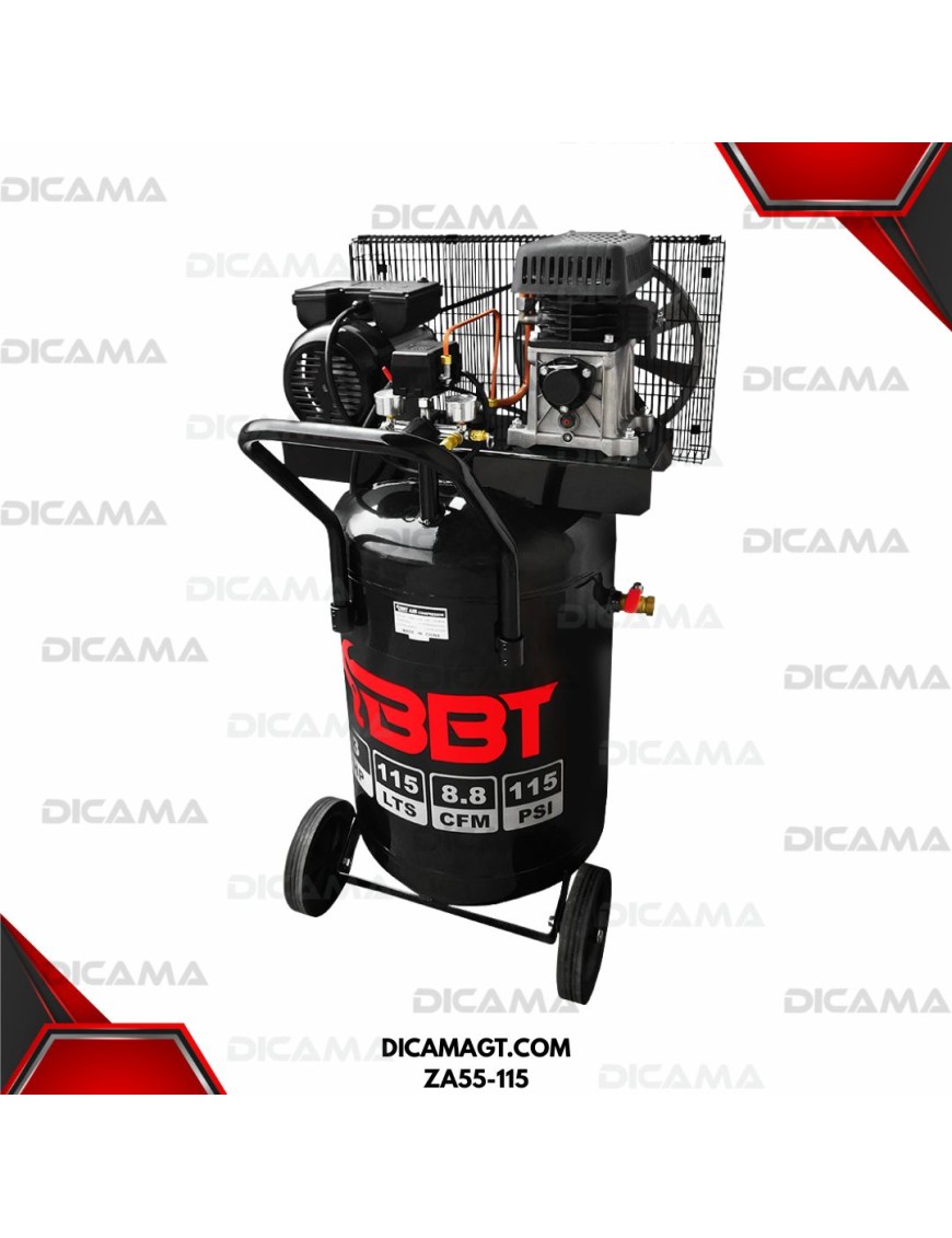 COMPRESOR AIRE 3 HP 115LTS VERTICAL BBT ZA55-115