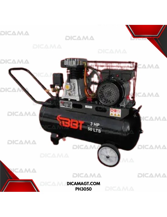 COMPRESOR AIRE 3 HP 50 LTS 210L/MINUTO BBT PH3050