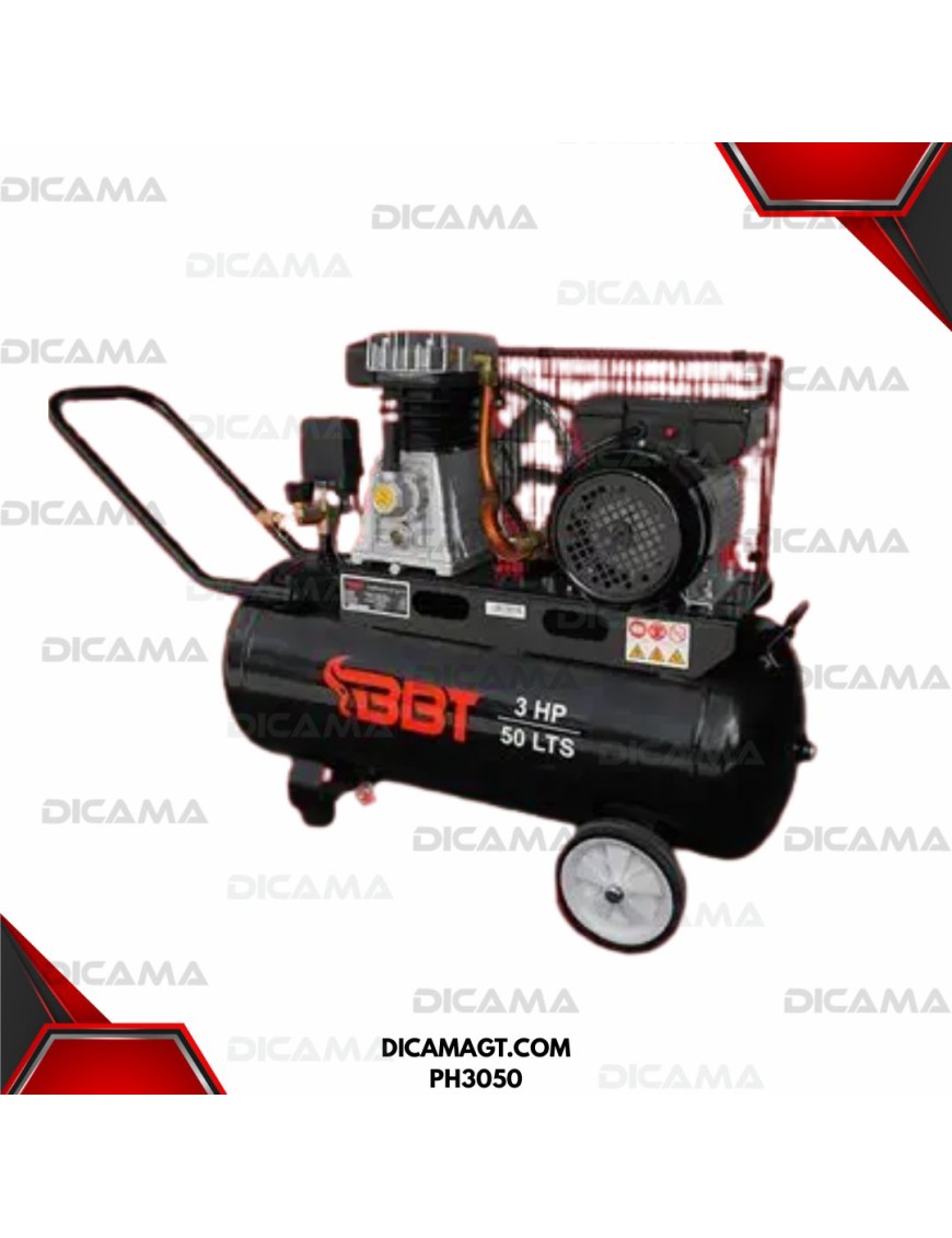 COMPRESOR AIRE 3 HP 50 LTS 210L/MINUTO BBT PH3050