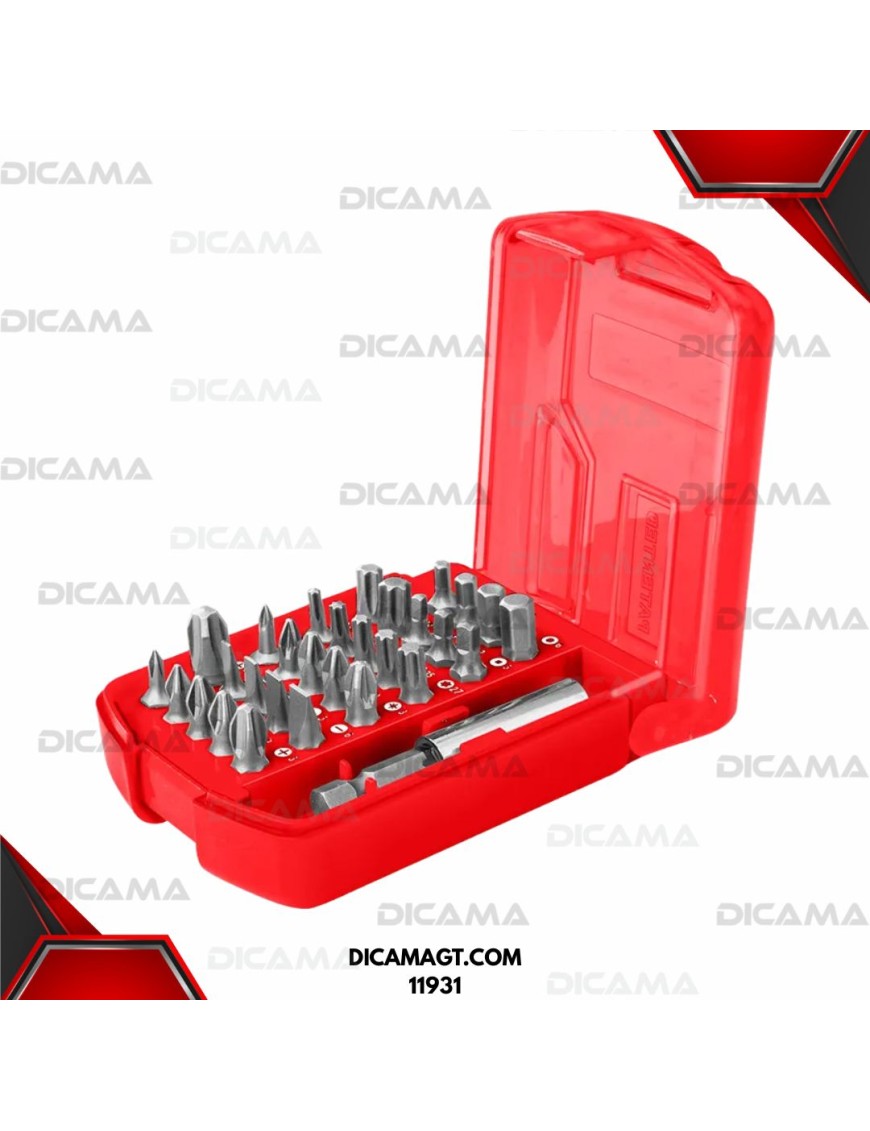 PUNTAS JGO 30 PZAS DESARMADOR 25MM EMTOP ESDB08301