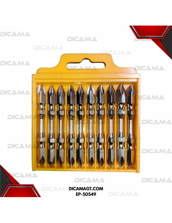 PUNTAS JGO 10 PZS DESARMADOR S2 EPICA STAR EP-50549