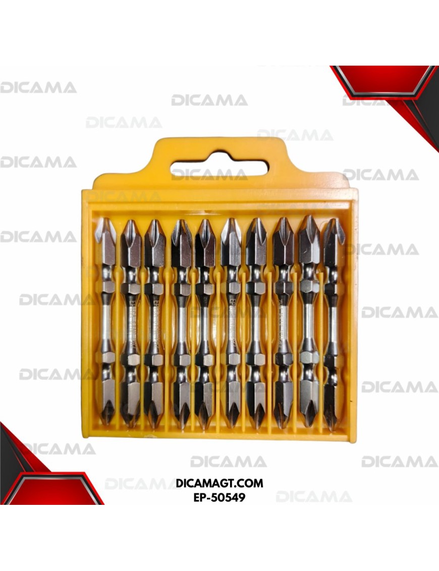 PUNTAS JGO 10 PZS DESARMADOR S2 EPICA STAR EP-50549