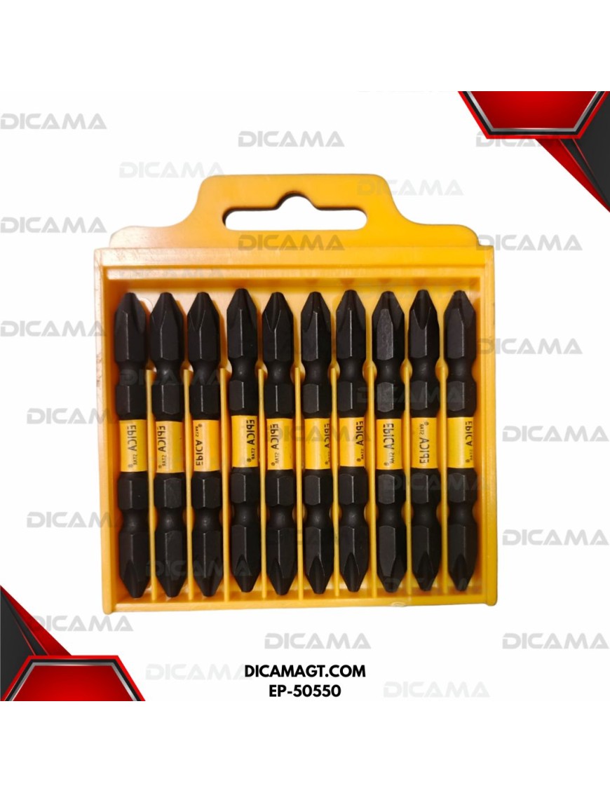 PUNTAS JGO 10 PZS DESARMADOR S3 EPICA STAR EP-50550