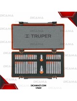 PUNTAS 42 PZAS COMBINADAS 1/2 Y 3/8 DE 75 Y 30MM TRUPER 17809