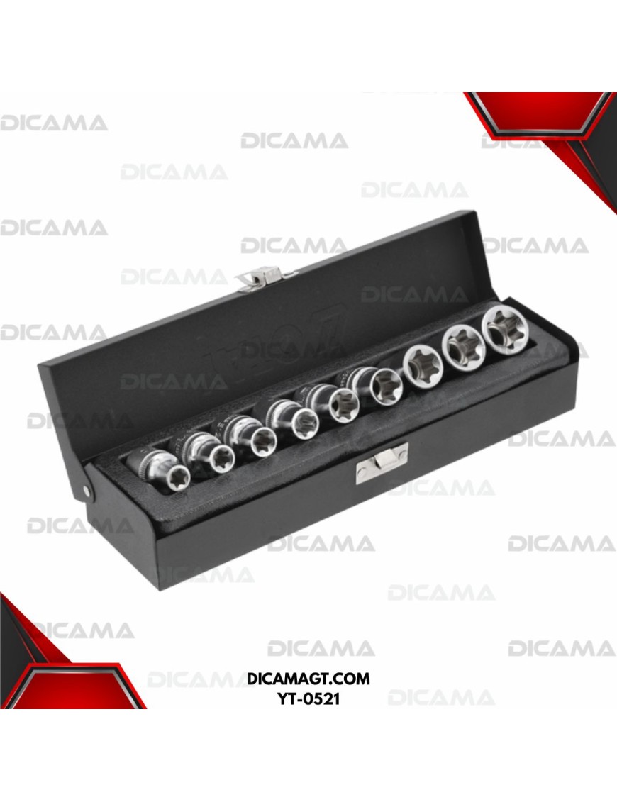 COPAS JGO TORX 9 PZS. RAIZ 1/2 YATO YT-0521