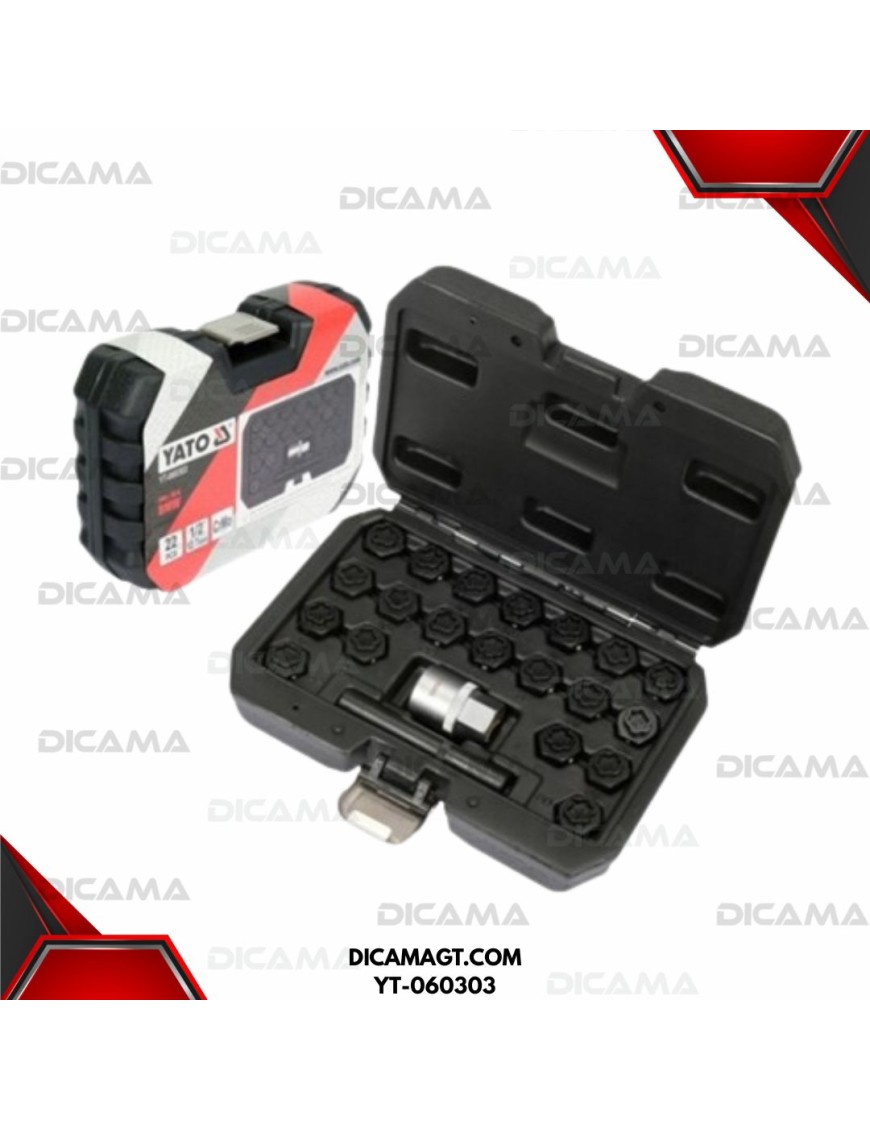 COPAS JGO 22  PZAS DE SEGURIDAD P/ PERNOS DE LLANTAS BMW YATO YT-060303