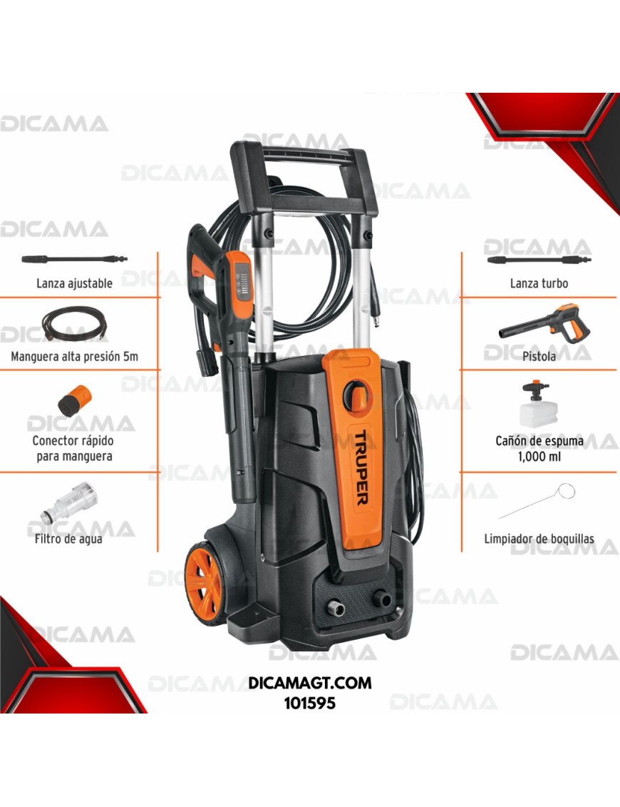 HIDROLAVADORA ELECTRICA 2000 PSI TRUPER 101595