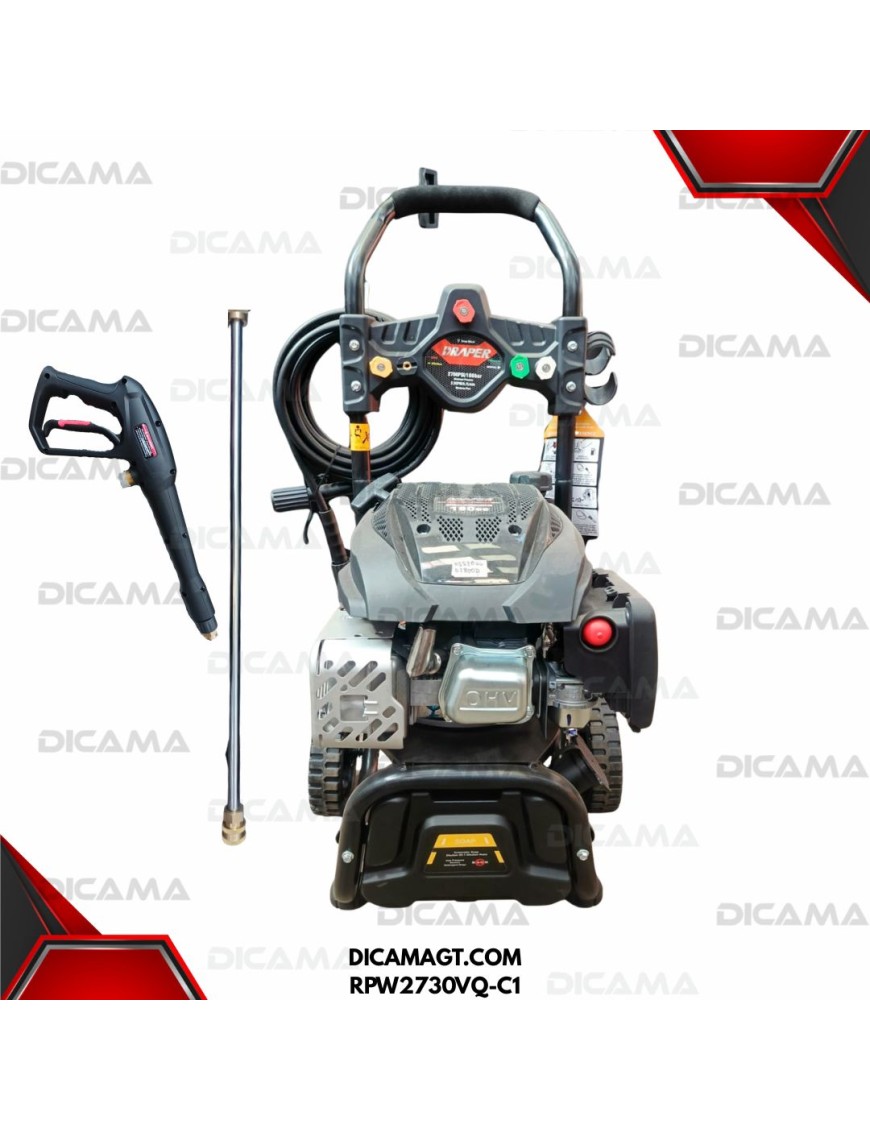 HIDROLAVADORA GASOLINA 2350 PSI 180CC MOTOR RATO RV170-S DRAPER RPW2730VQ-C1