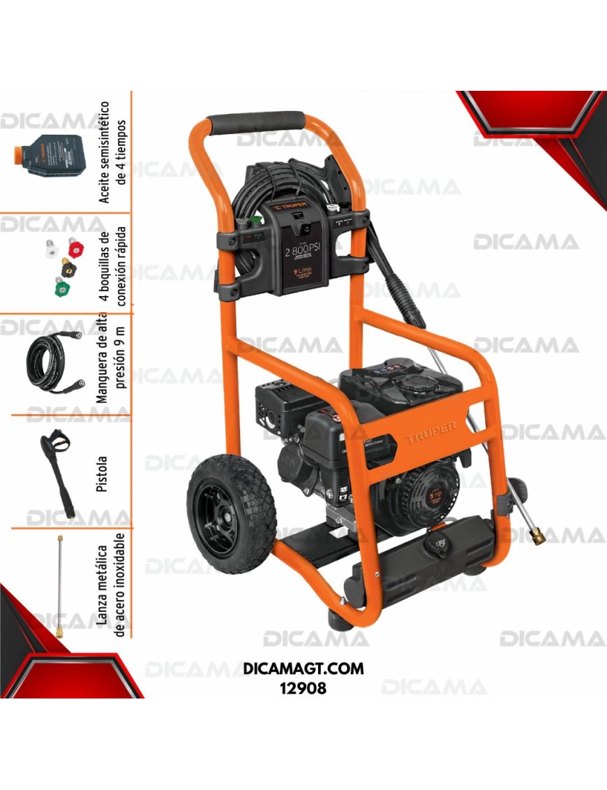 HIDROLAVADORA GASOLINA 2800 PSI 5 HP TRUPER 12908