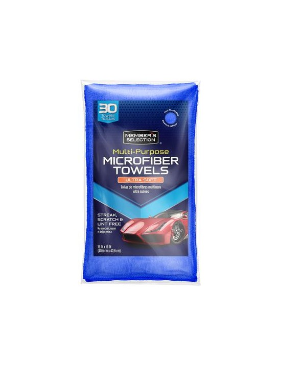 TOALLAS DE MICROFIBRA MULTIUSO AZUL 30X40 CM BASIC LIVING 1014011-AZUL