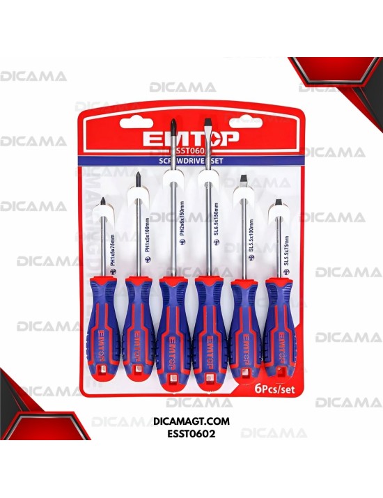DESARMADOR JGO 6 PZS EMTOP ESST0602