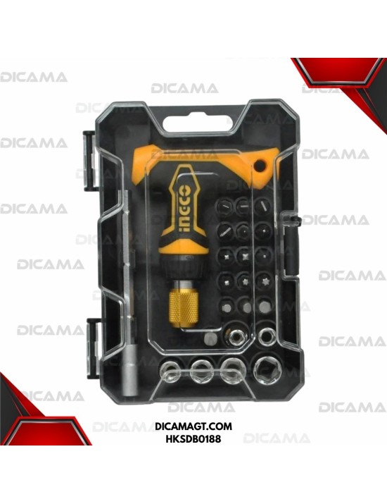 DESARMADOR JGO 24 PZS T CON COPAS INGCO HKSDB0188