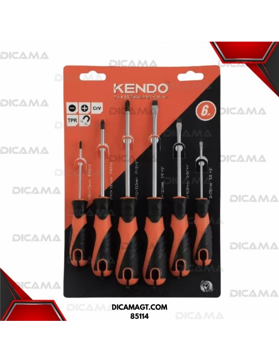 DESARMADOR JGO 6 PZS KENDO 85114