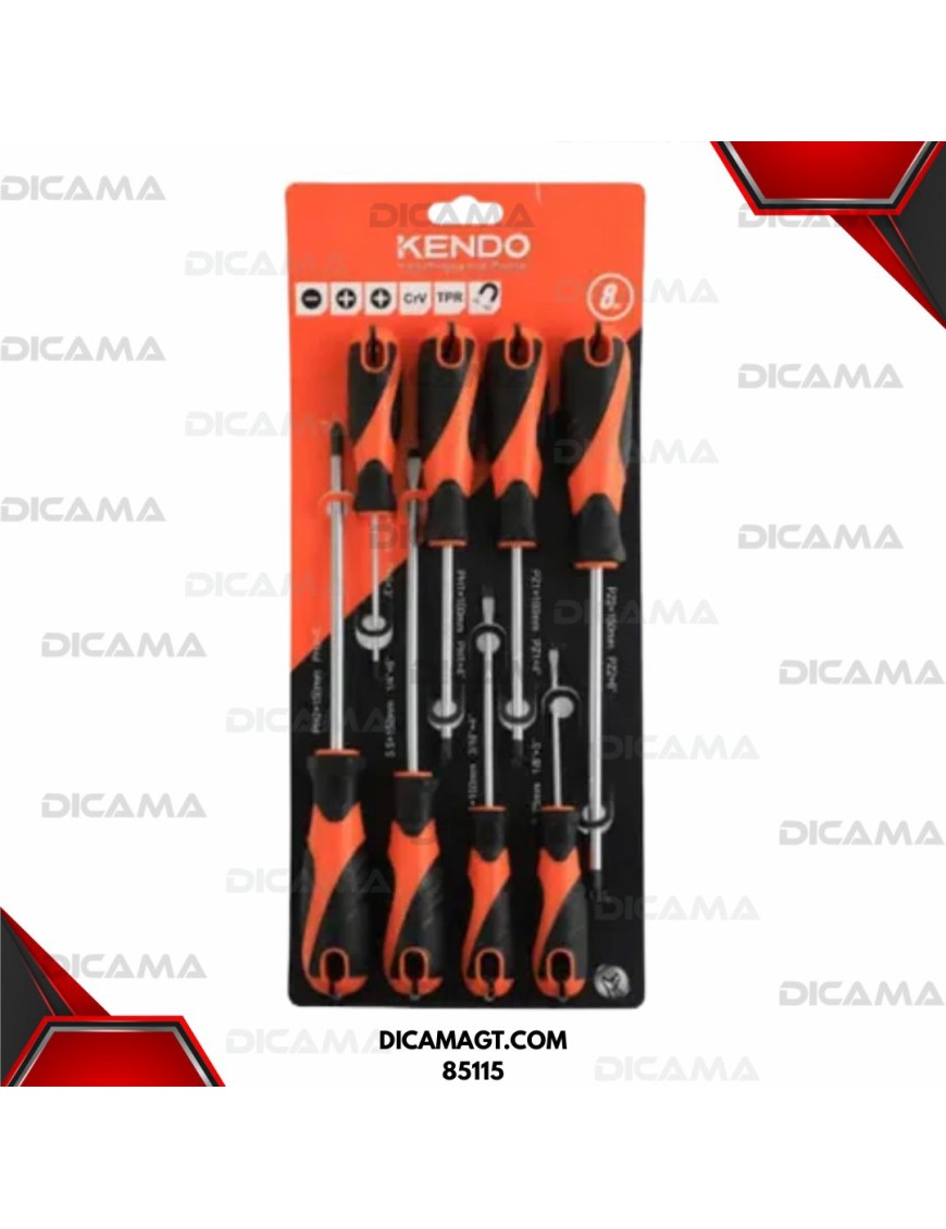 DESARMADOR JGO 8 PZS KENDO 85115