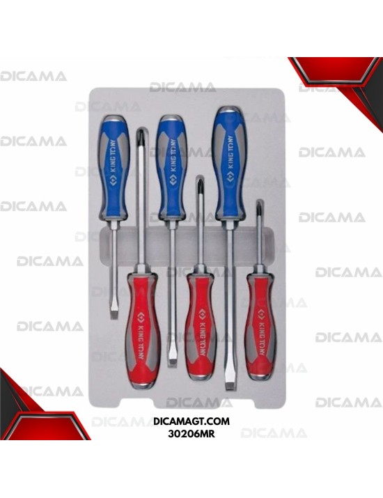 DESARMADOR JGO 6 PZS  HEAVY DUTY KING TONY 30206MR