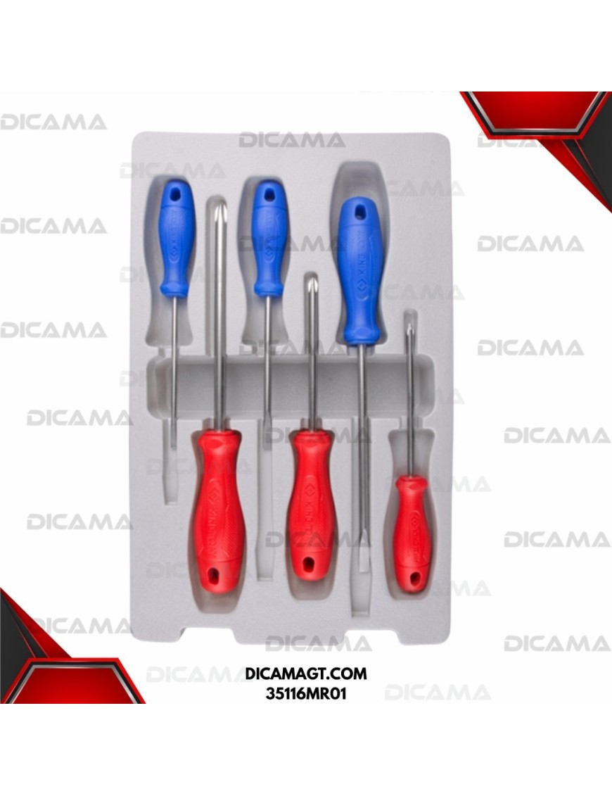DESARMADOR JGO 6 PZS PVC KING TONY 35116MR01