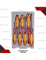 DESARMADOR JGO 7 PZS P/ELECTRICISTA KING TONY 30617MR