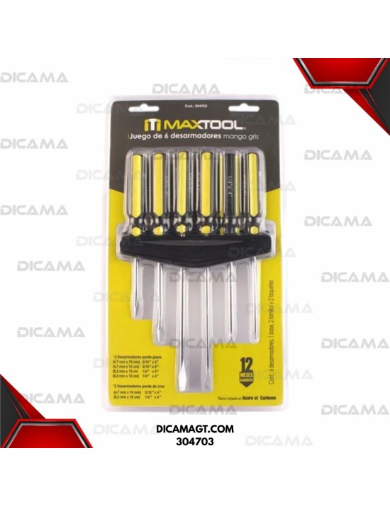 DESARMADOR JGO 6 PZS PVC MAXTOOL 304703