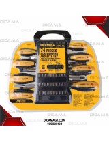 DESARMADOR JGO 74 PZS PUNTAS Y BROCAS OLYMPIA 400235104
