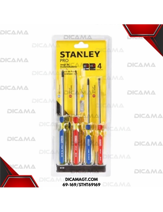 DESARMADOR JGO 4 PZS PRO STANLEY 69-169/STHT69169