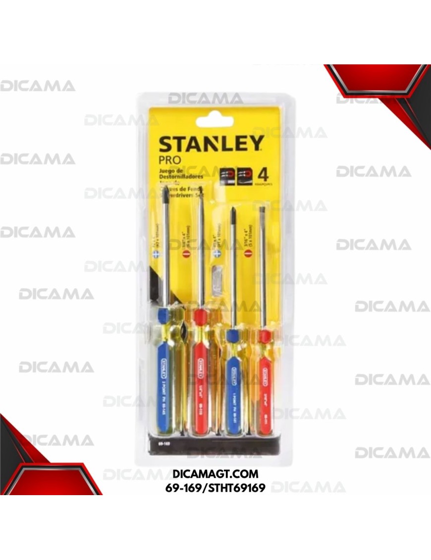 DESARMADOR JGO 4 PZS PRO STANLEY 69-169/STHT69169
