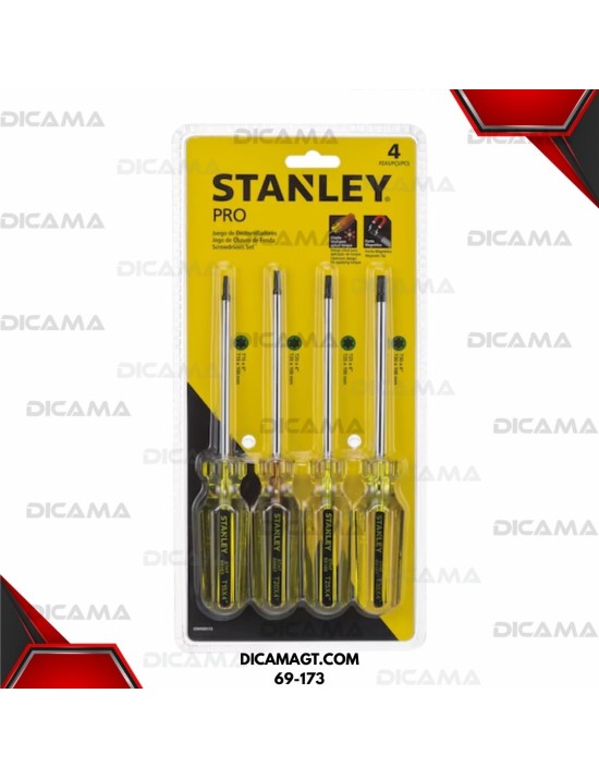 DESARMADOR JGO 4 PZS TORX PRO STANLEY 69-173
