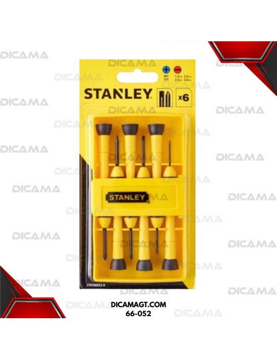 DESARMADOR JGO 6 PZS JOYERO PRECISION STANLEY 66-052