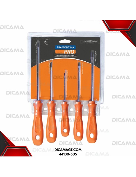 DESARMADOR JGO 5 PZS TWISTER TRAMONTINA 44130-505