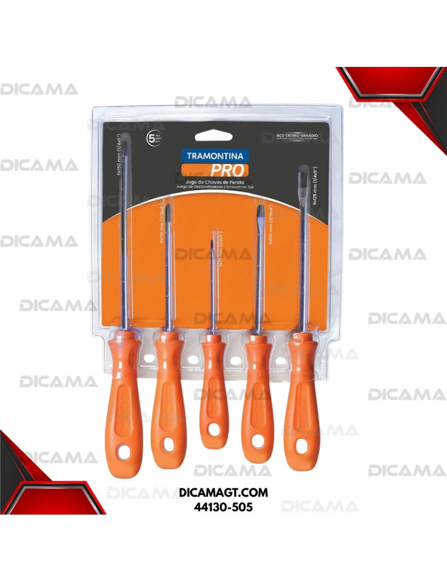 DESARMADOR JGO 5 PZS TWISTER TRAMONTINA 44130-505