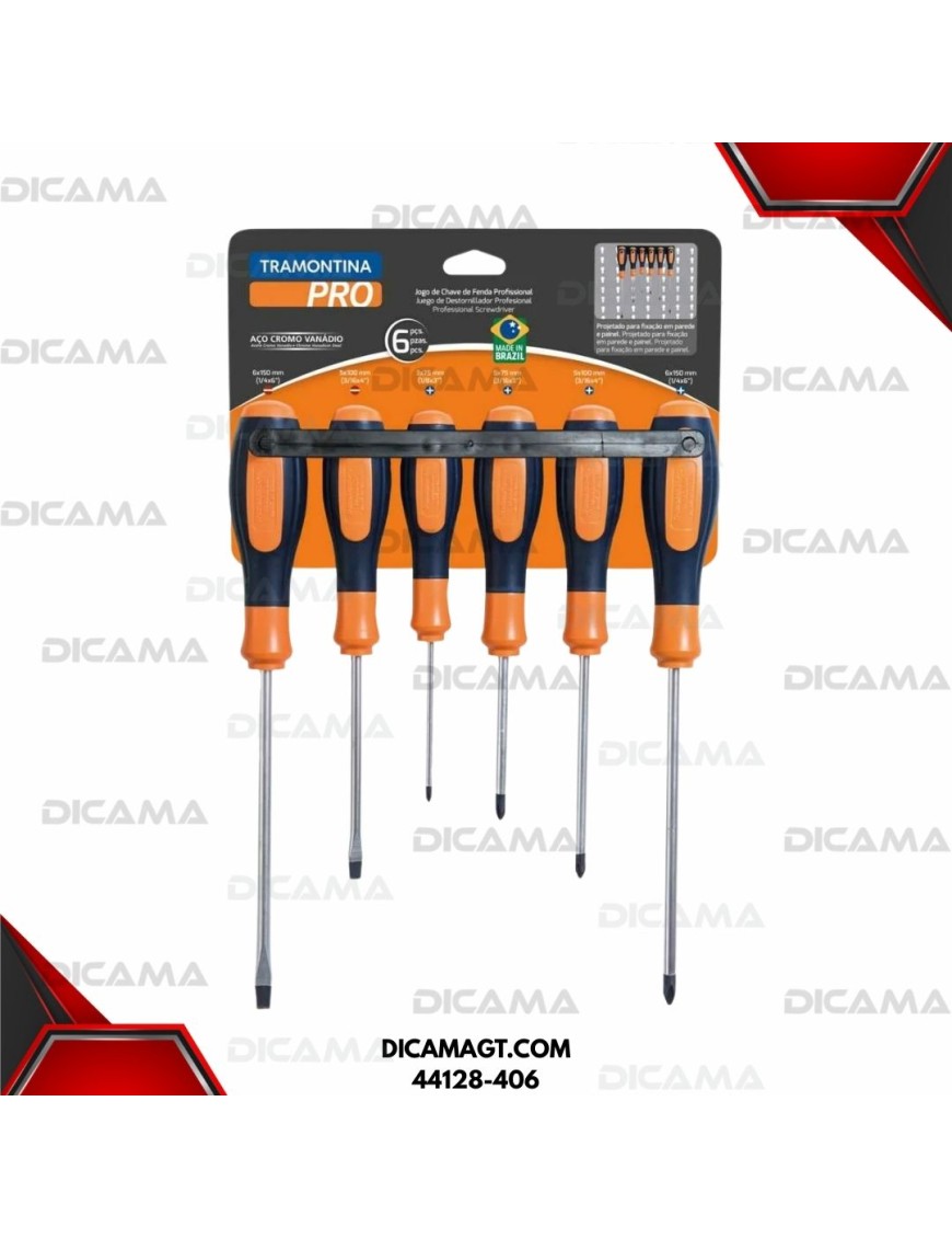DESARMADOR JGO 6 PZS TRAMONTINA 44128-406
