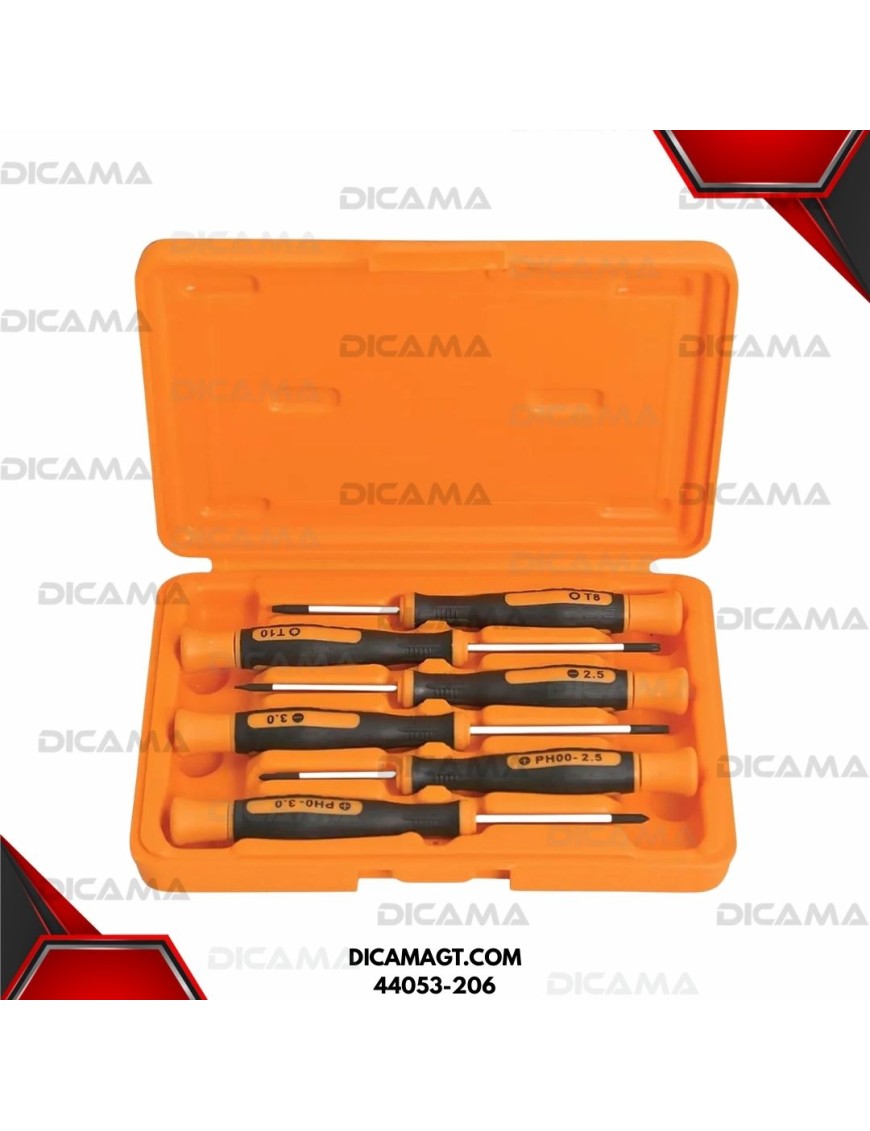 DESARMADOR JGO 6 PZS PARA ELECTORNICA TRAMONTINA 44053-206