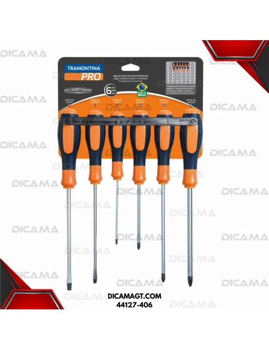 DESARMADOR JGO 6 PZS ULTRAGRIP TRAMONTINA 44127-406