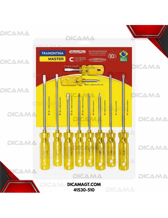 DESARMADOR JGO 10 PZS TRAMONTINA 41530-510