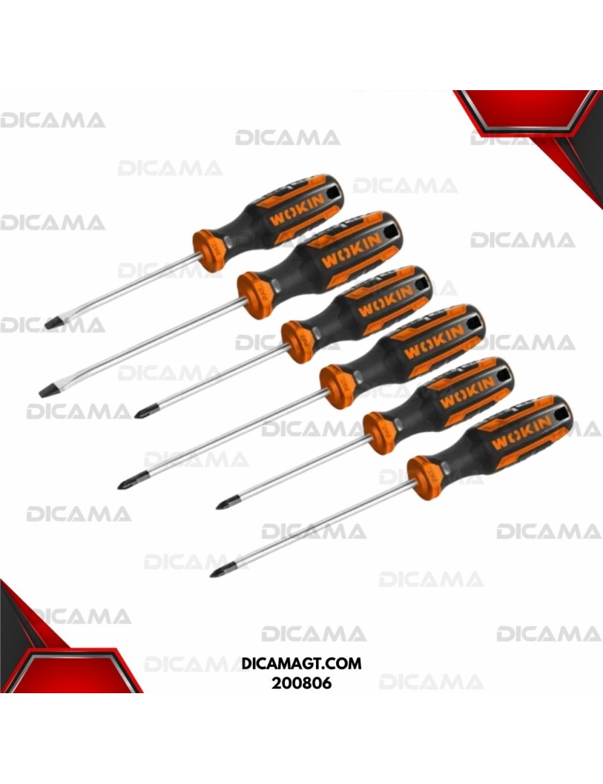 DESARMADOR JGO 6 PZS WOKIN 200806