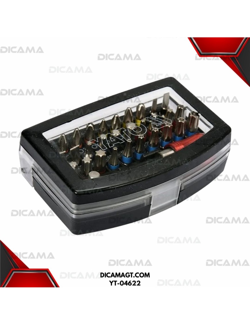 DESARMADOR JGO 22 PZS PUNTAS MIXTAS YATO YT-04622