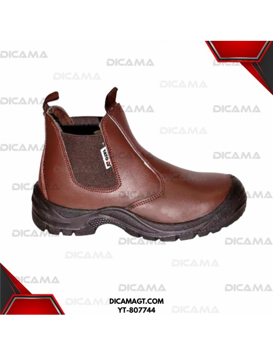 ZAPATO BOTA DE CUERO INDUSTRIAL CAFE #42 YATO YT-807744