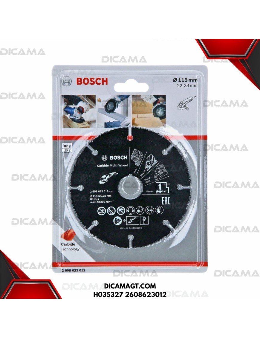 DISCO 4 1/2 CORTE METAL MADERA,PISOS MULTIMATERIALES BOSCH H035327 2608623012