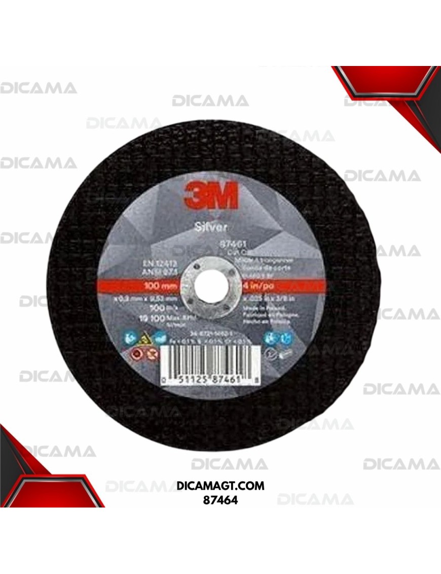DISCO 4 1/2 CORTE METAL FINO 1MM 3M 87464