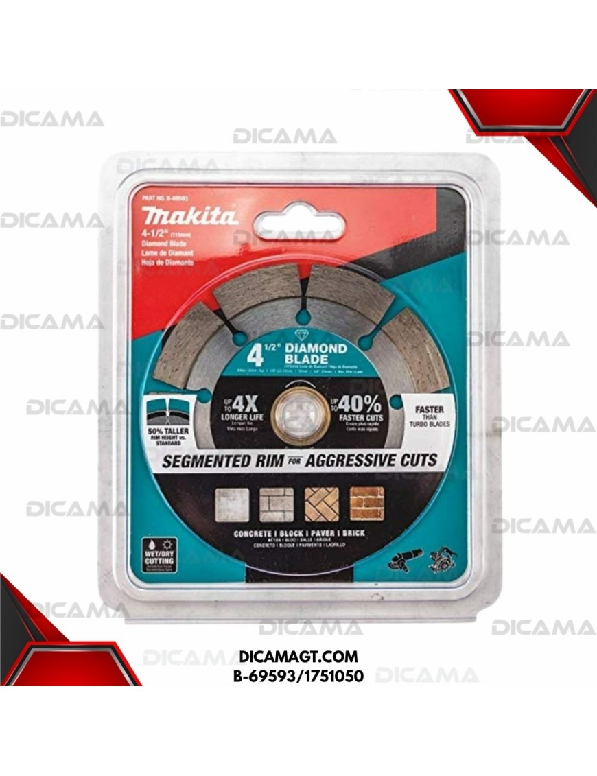DISCO 4 1/2 CORTE PISOS SEGMENTA DIAMANTE MAKITA B-69593/1751050
