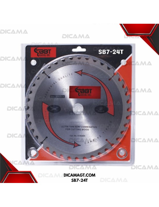DISCO 7 1/4 MADERA 24 DIENTES CARBURO BBT SB7-24T